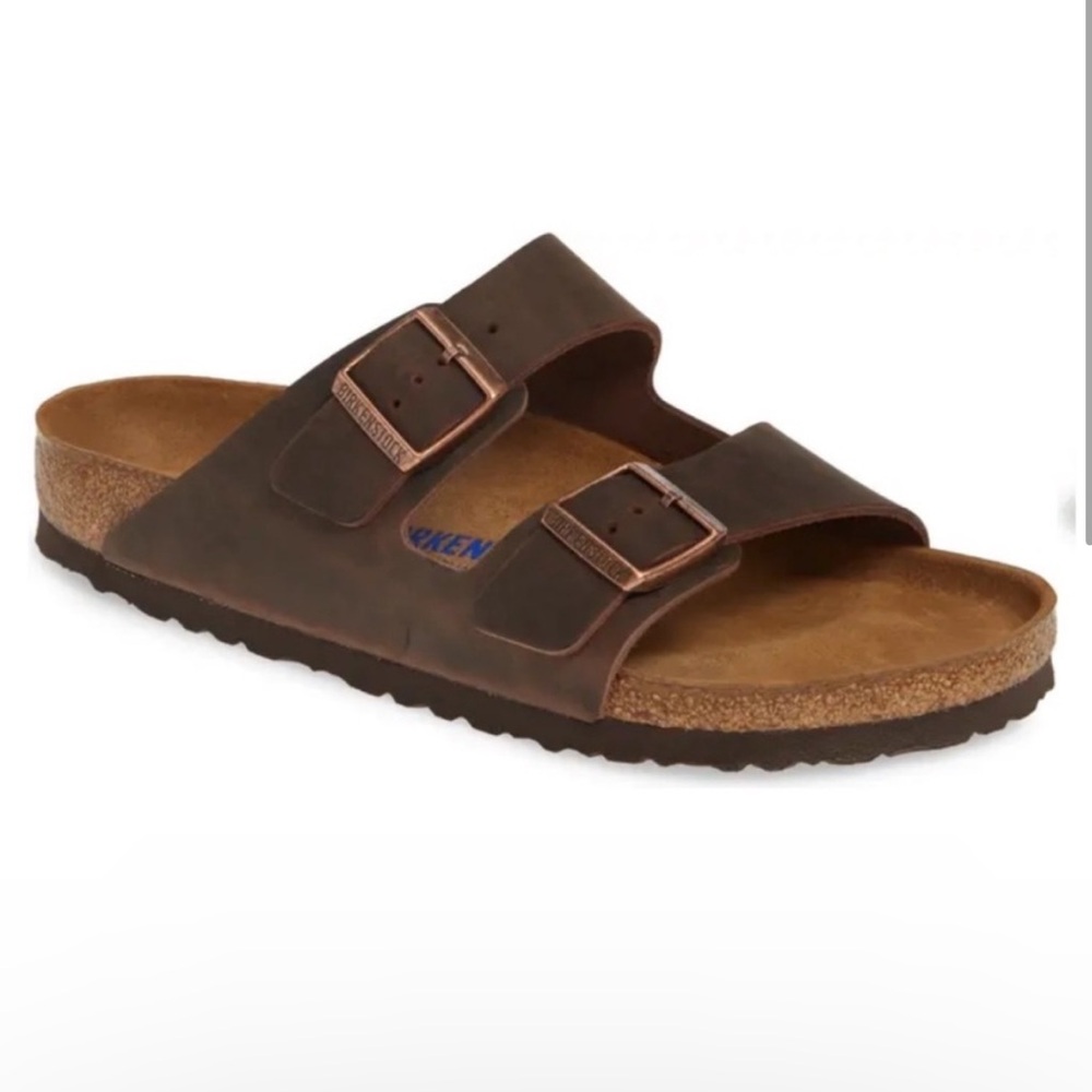 BIRKENSTOCK ARIZONA HABANA Oiled LEATHER BROWN SOFT FOOTBED SANDALS Sz 44 US11.5 - Picture 2 of 15